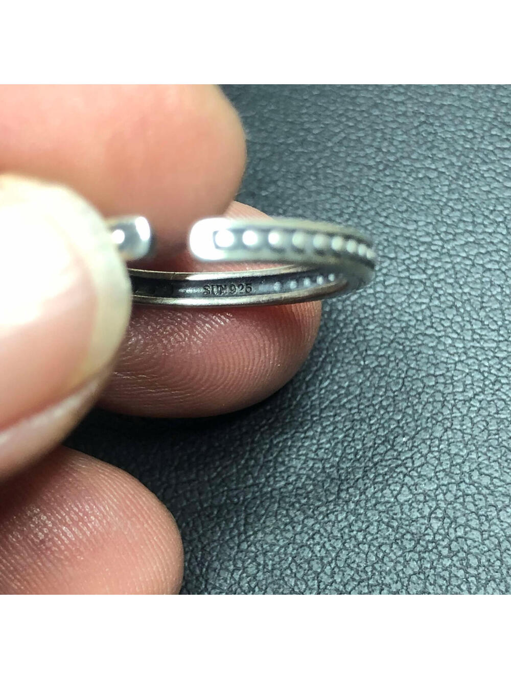 3276 Sterling Silver signed SUN 925 (1.6 grams) ring adjustable - Picture 3 of 3
